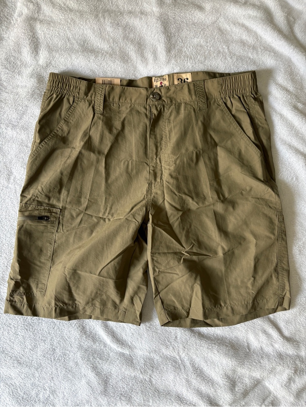 Men's Olive Green Casual Utility Shorts